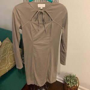 Soft gray velour minidress size S